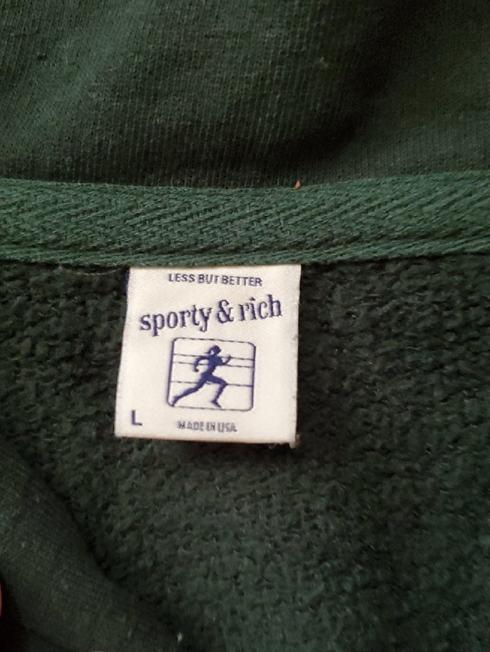 Sporty & Rich Forest Green Quarter-Zip Pullover - Picture 5 of 7